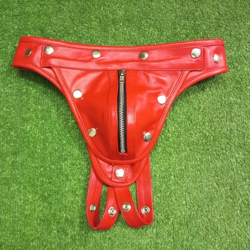 Real leather jockstrap thong - leather,