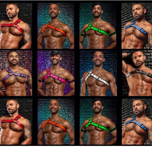 Men leather tri - tri, harness