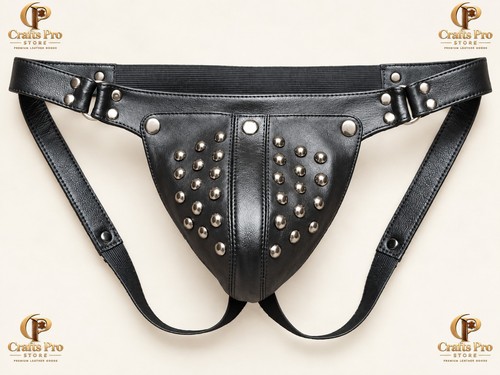 Mens genuine leather jockstrap - mens,