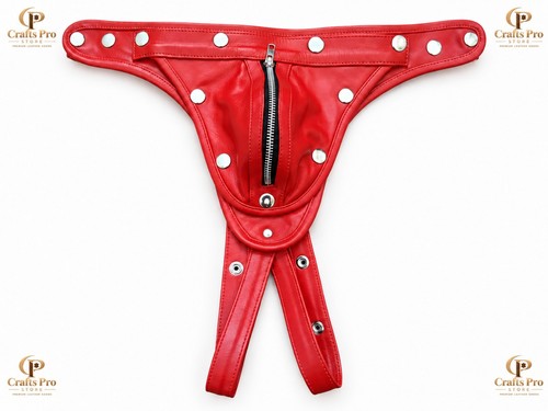Mens red genuine cowhide - red,