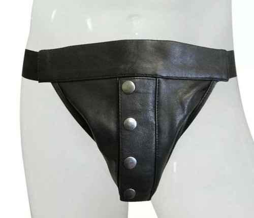 Men string black leather - g,