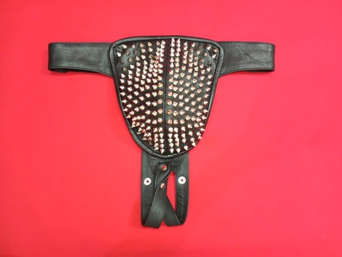Real black leather jockstrap - real,